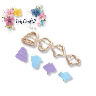 Mollige Meerestiere Polymer Clay Schneider | 3D-gedrucktes Tonwerkzeug | IrisCrafts7 UK
