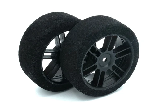 BSR F2640-B Foam Tires NITRO (Black) (2) (26mm Wide) (40 Shore) w/12mm Hex w/Fre - Picture 1 of 6