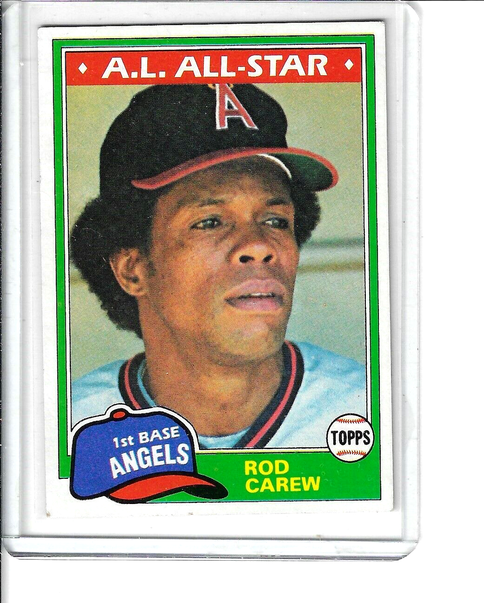 ROD CAREW 1981 TOPPS BASEBALL CARD 100 A.L. ALL-STAR CALIFORNIA