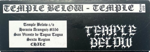 TEMPLE BELOW - TEMPLE CASSETTE TAPE CHILE DEATH METAL LTD 333 ARKHA SVA MOLOCH - Picture 6 of 6
