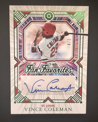 2025 Panini Vince Coleman Auto 4/5 Boys of Summer 