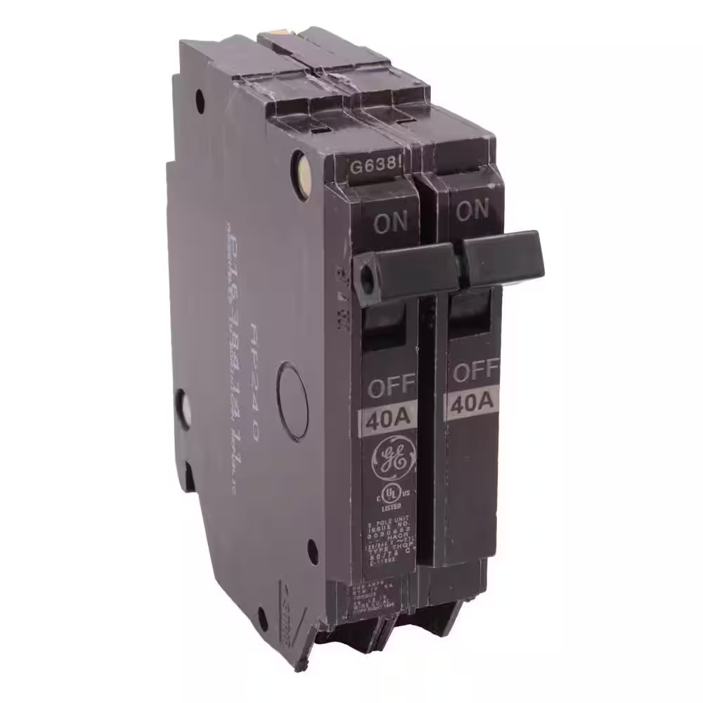 GE THQP240 40A 2-Pole Slim Plug-In Breaker