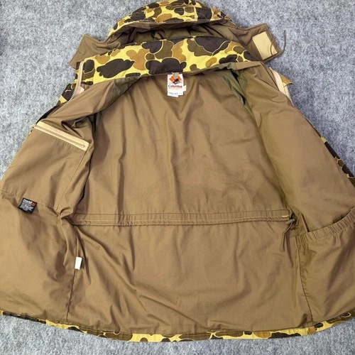Columbia Mens Gore-Tex Duck Hunter Camo Parka L Brown Vintage Hunting Jacket USA image 6