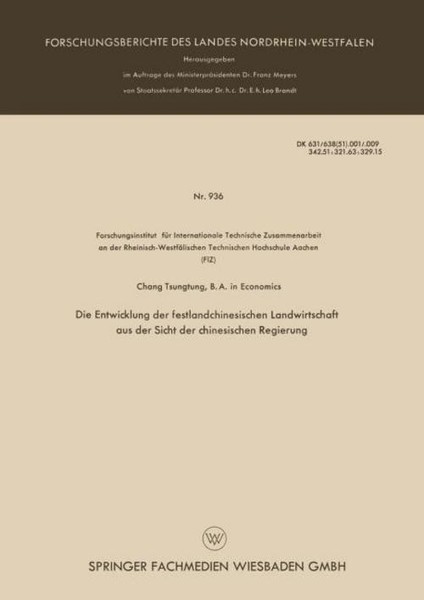 Die Entwicklung Der Festlandchinesischen Landwirtschaft Aus Der Sicht Der Chines-image
