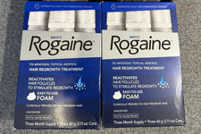 Men's ROGAINE 5 Minoxidil Unscented Foam Hair Regrowth Treatment - 2 Boxes Of 3