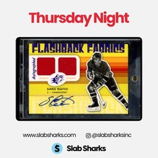 2009 UPPER DECK SPX #237 SAKU KOIVU FLASHBACK FABRICS DUAL JERSEY AUTO