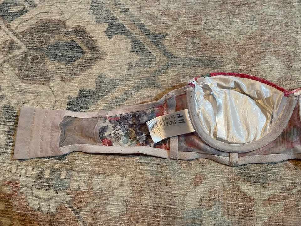 Бюстгальтер H&M с цветочным рисунком без бретелек - Изображение 4 из 4