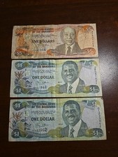 🇧🇸 Bahamas 5 dollars  2001  1 Dollar 2001 X2 Circulated Bank Notes