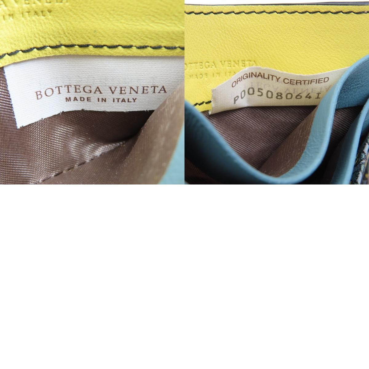 BOTTEGAVENETA  IC Chip Butterfly Card Case Card Case blue Italy Calfskin 101775 thumbnail 12