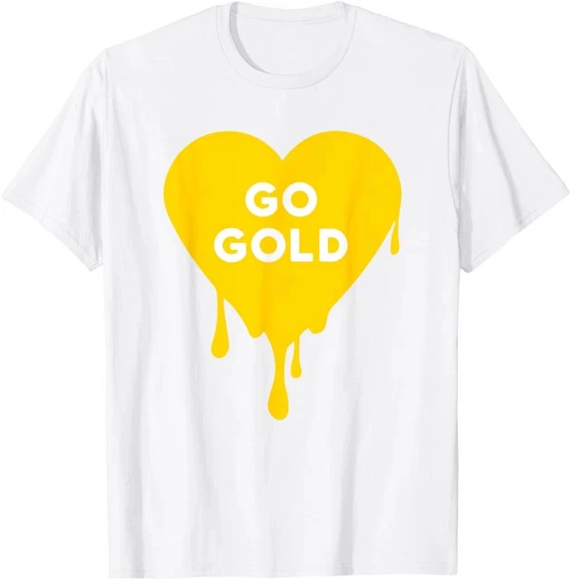 Go GoldGold Team, Color War, Camp, Dripping Heart Cute T-Shi Size L & XL T-Shirt