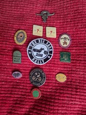 11 X Vintage Motorcycle Rally Badges Various Years + 2 Patches