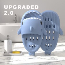 Shark Slippers With Drain Holes Shower Shoes For Women Quick Drying Eva Pool Sha