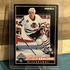Igor Kravchuk Rookie #225 1992 Pinnacle Chicago Blackhawks Hockey Card NHL NM🫡