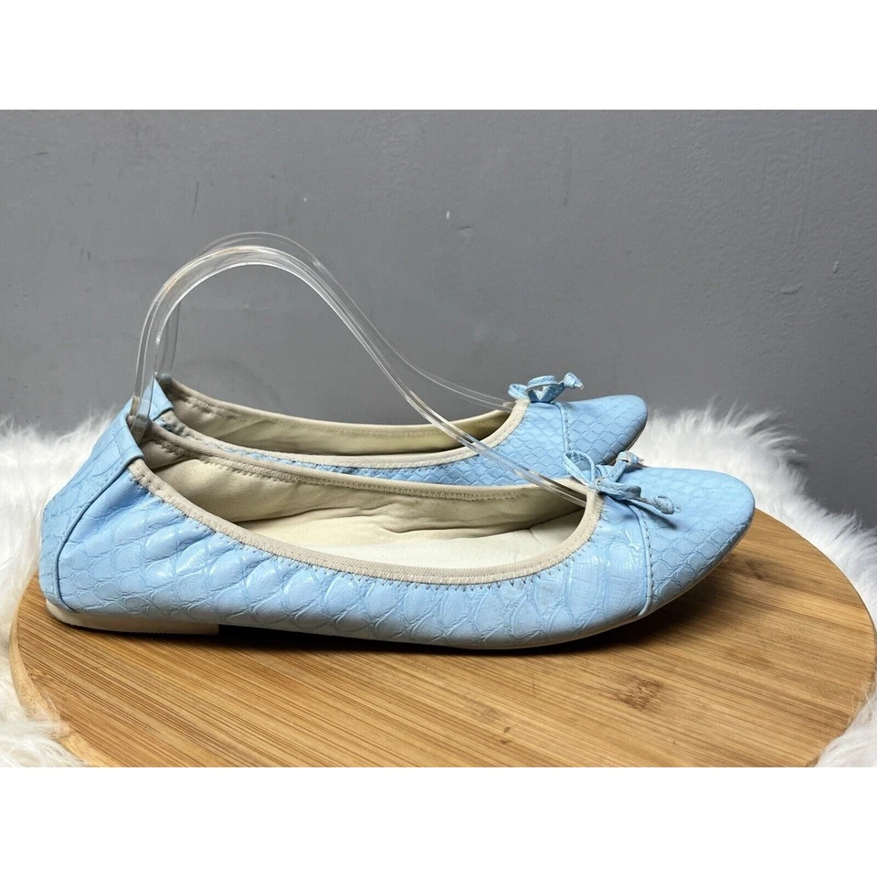 Rialto Sunnyside туфли женщин размер 11 синий текстурированный бант скольжения на - Изображение 2 из 4