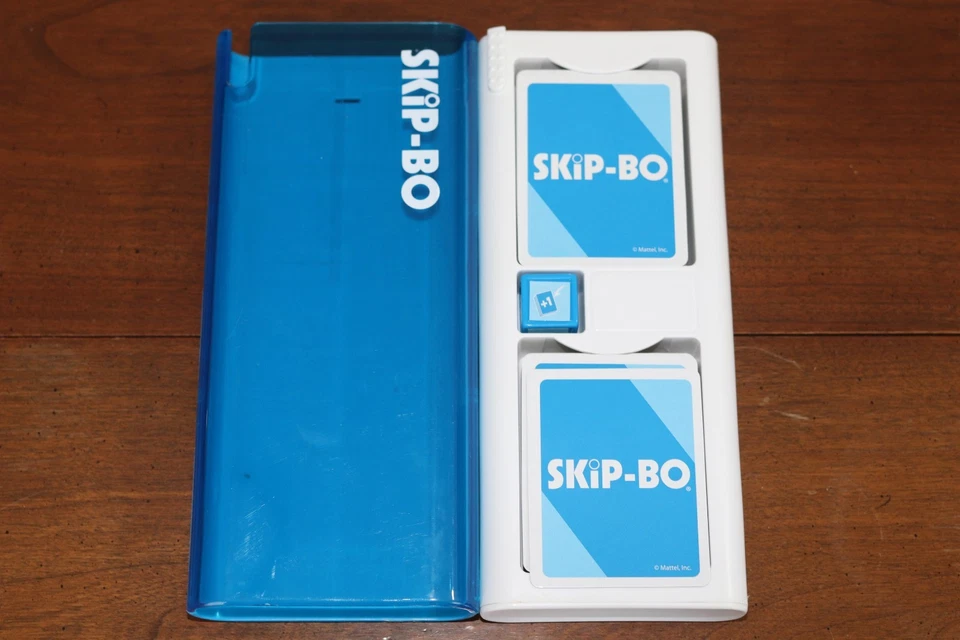 Skip-Bo Card Game 2009 Blue Travel Case Excellent Condition Rare COMPLETE - Image 2 of 4