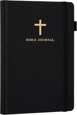JUBTIC Prayer Journal for Men, Sermon/Scripture/Bible Notebooks Black