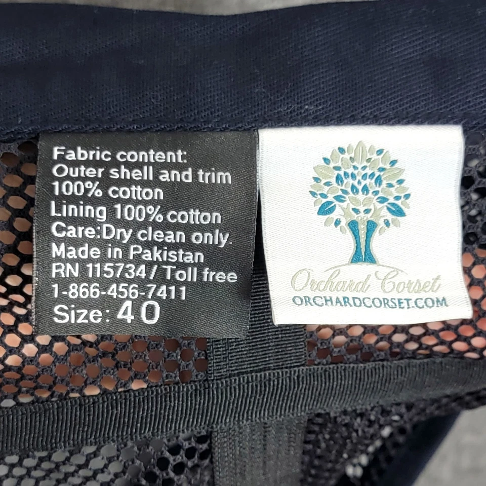 Corsé Huerto 40 Negro Malla Deportiva Curva Romántica Avispi Bajo Busto Acero Deshuesado Foto 3 de 3