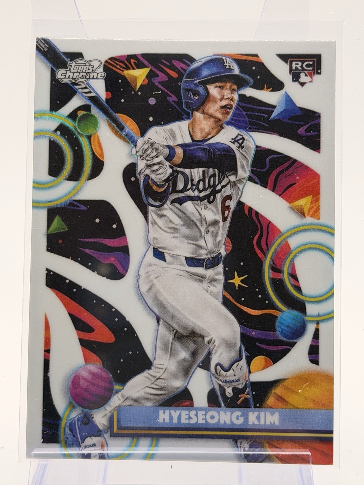 2025 Topps Cosmic Chrome Hyeseong Kim RC White Hole Refractor #181 Dodgers SSP