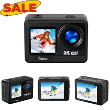 WiFi Action Camera 5K 30FPS Sports Camera 12MP Camera APP Control 128G SD Card🌟
