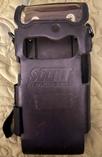 Scott Instruments Black Leather Belt Clip Holster Case for Two-Way Radio
