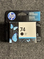 HP 74 Black Genuine Ink Cartridge CB335WN Standard Yield New Sealed In Box