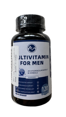 Minch Multivitamin for Men Capsules 29 Vitamins & Mineral - 120 Count - Ex: 3/27