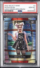 2022 PANINI SELECT WWE LUCKY ENVELOPES PRIZM #3 ALEXA BLISS 6/8 PSA 10