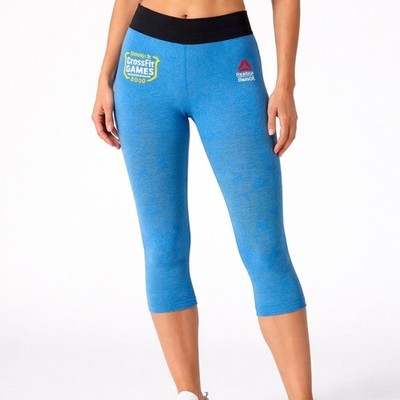 Reebok CrossFit Games 2020 Blue Capri Leggings Womens Large Athletic Training