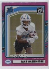2024 Panini Donruss Rated Rookie Optic Preview Pink Prizm Tahj Washington 2l4
