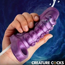 Tentacle Squirting Silicone Penis Enhancer - Purple ---FREE SHIPPING!!!