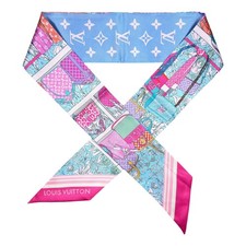Sciarpa di seta originale Louis Vuitton fascia monogramma M71991 sciarpa di seta BA090020