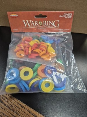 Ares Games War of The Ring Colored Plastic Rings 205+ Pieces Core Set Accessory