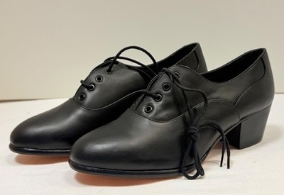 Women's/Girls Capezio 1.25'' Heel KIRSEN Black all Leather Tap, Jazz Dance Shoe