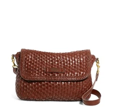 NEW Genuine American Leather Co. Heritage Leather Summers Woven Crossbody