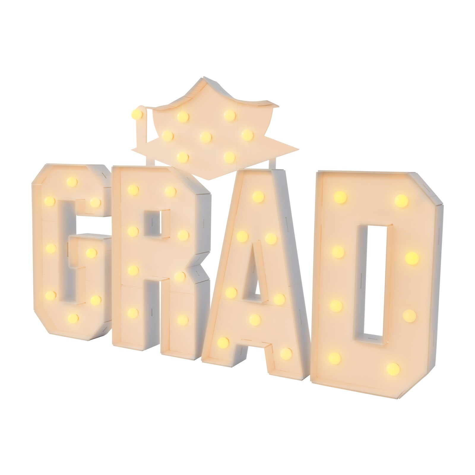 Graduation Decorations, Light Letters, GRAD Light Letters Kit Freestanding