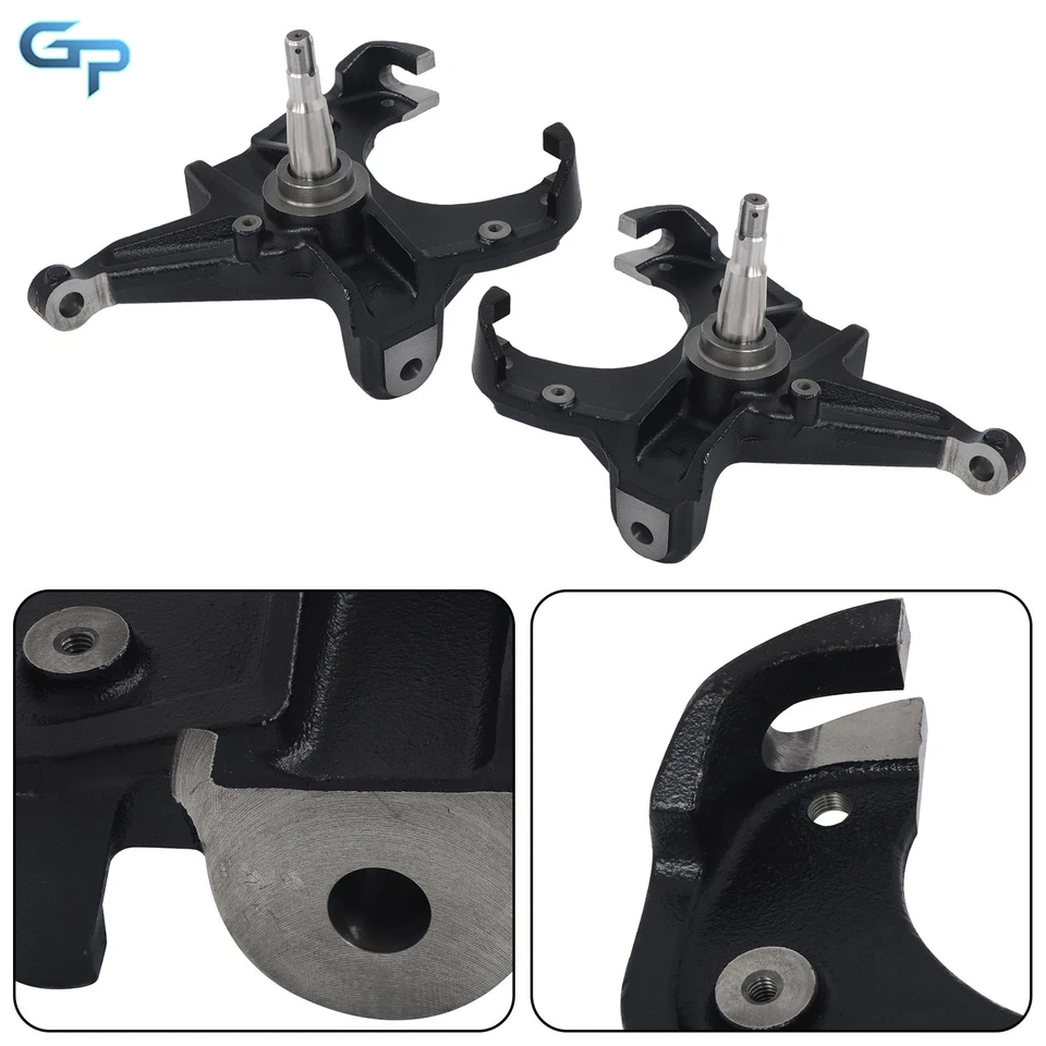 3" Drop Spindles Lowering Kit 1" Rotor LH RH 1975 1976-1977 1978 For GMC C15 Foto 3 de 4