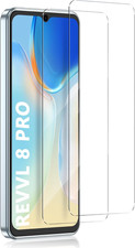 2 Pack for T-Mobile Revvl 8 Pro 5G Screen Protector Tempered Glass, HD Clear, Bu