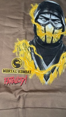 Mortal Kombat Scorpion Fatality Graphic Sweatshirt Brown