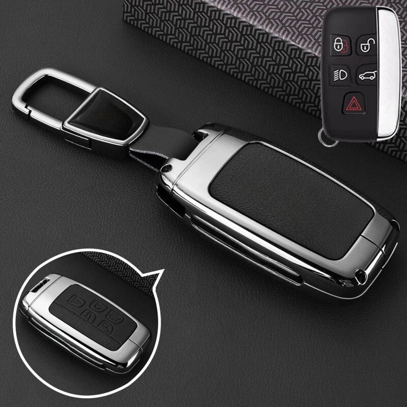 Zinc Alloy Leather Car Key Case Cover For Land Rover LR4 Discovery Sport Evoque - Imagem 4 de 4