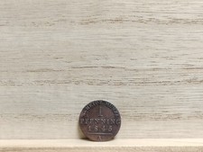 1845 1 Pfenning Prussia German States Copper Coin (Frederick William IV)