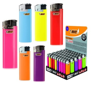 15x BIC Maxi J38 Gemischte Farben Original Electronic mit Kindersicherung