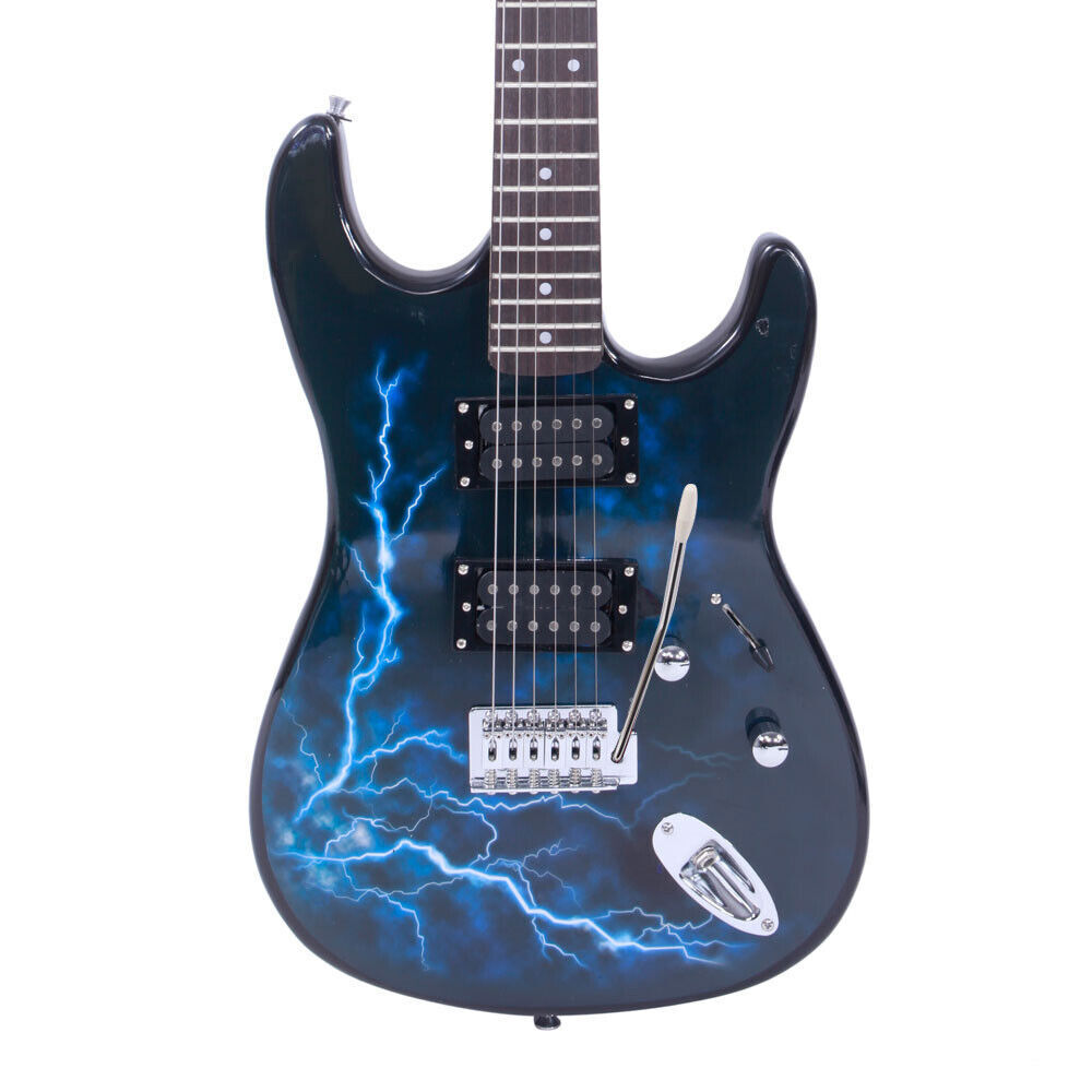 Lightning Style Electric Guitar with Power Cord/Strap/Bag