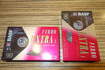 2 x BASF 90 : Position Ferro Extra 1 ; Neu in OVP Cassetten Cassette 90 Min 