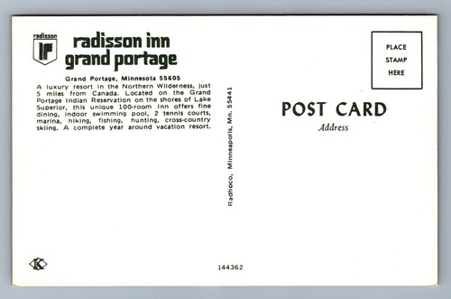 Postkarte Vintage Radisson Inn Grand Portage Minnesota Hotel Motel Unterkunft - Bild 2 von 2
