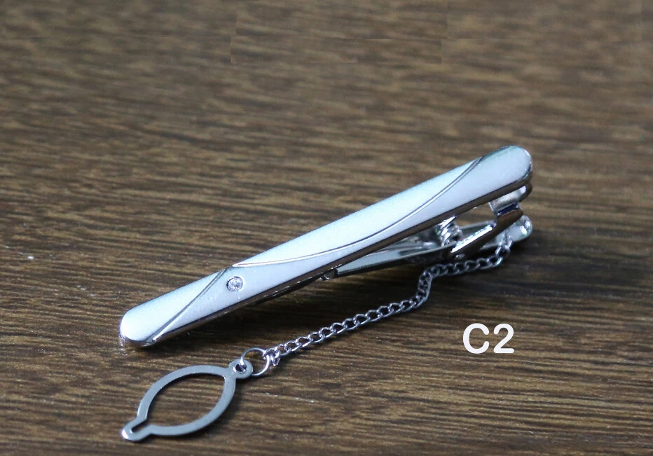 PISACORBATA PIN ALFILER CUELLO TIE CLIP 7 MODELOS ELEGANTE CABALLERO CORBATA - Imagen 3 de 4