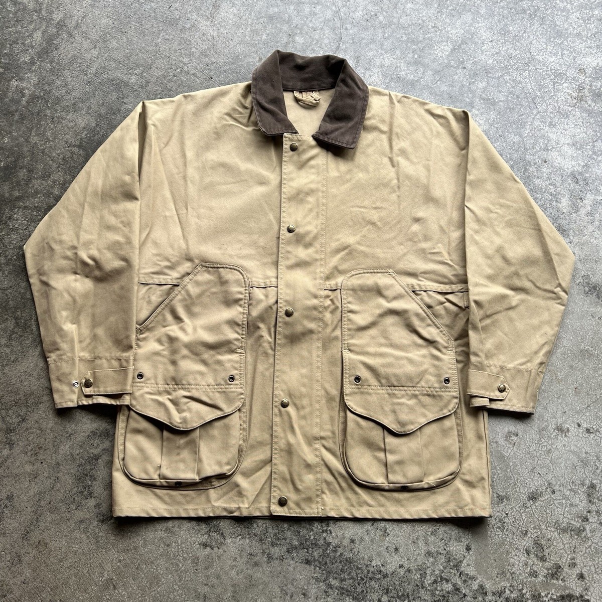 Vtg Filson Tin Cloth Waterfowl Jacket Style 760N Mens Size Large