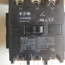 EATON C25GNY8 DEFINITE PURPOSE CONTACTOR, NEW, 90AMPS, 3POLE, 120V COIL
