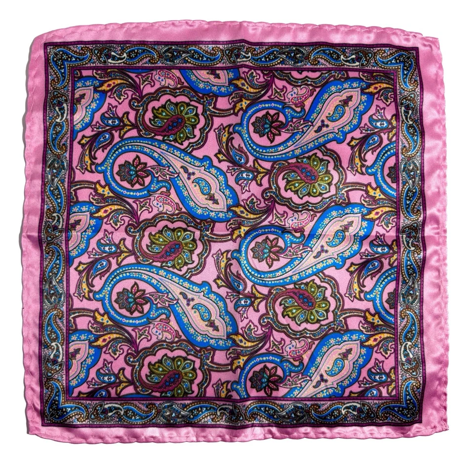 Pink Paisley Pocket Square - Image 3 of 4