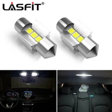 Bright White 28mm LED Interior Dome License Plate Light Bulbs 614 6614F 6000K