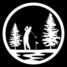 Golfing Vinyl Decal Sticker Car Truck Auto Window Wall Tablet Laptop Cart Glass